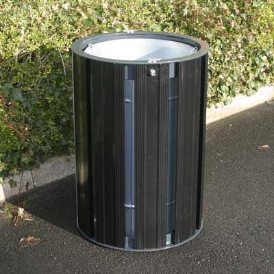 Fusion Litter Bin in Black.